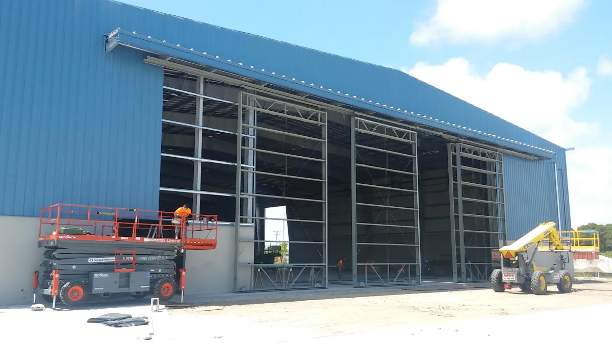 Commercial warehouse with loading docks