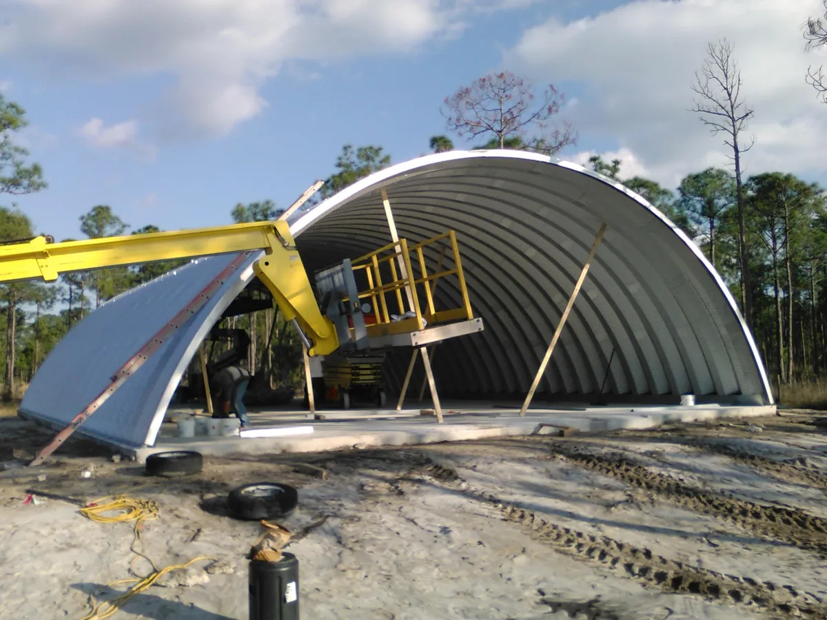 Standing seam steel roofing